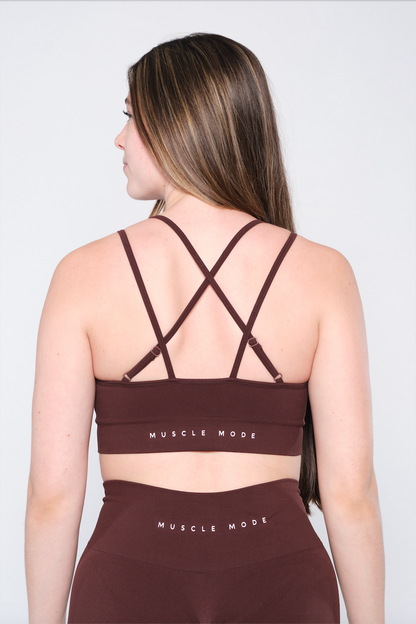 FLEX 2.0 SPORTS BRA - MOCHA BROWN