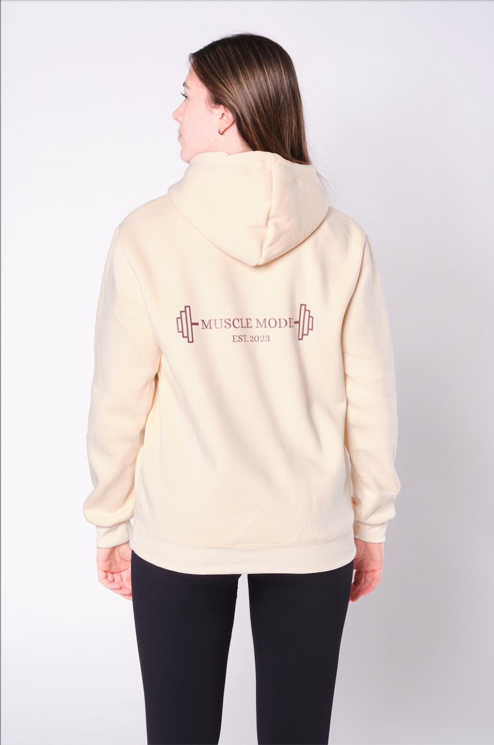 MUSCLE MODE HOODIE - BEIGE