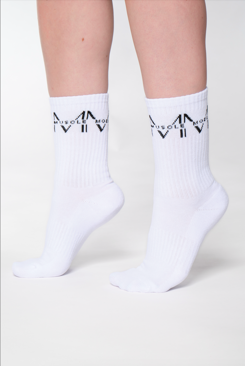 1-PAIR MUSCLE MODE WHITE SOCKS