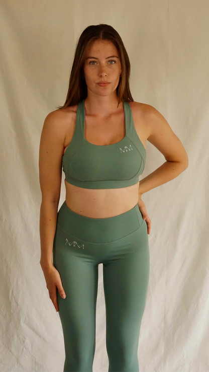 Crossover Sports Bra Turquoise